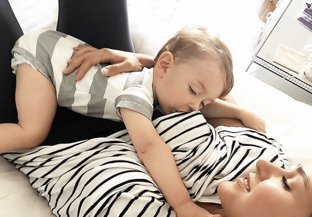 True laidback position for breastfeeding